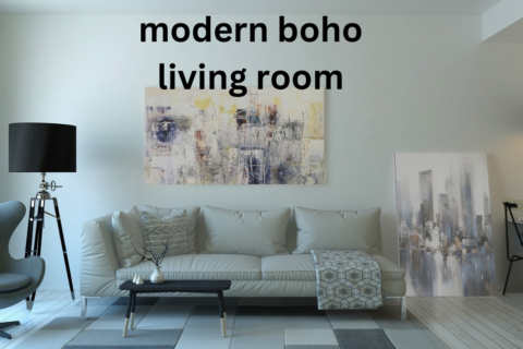 modern boho living room